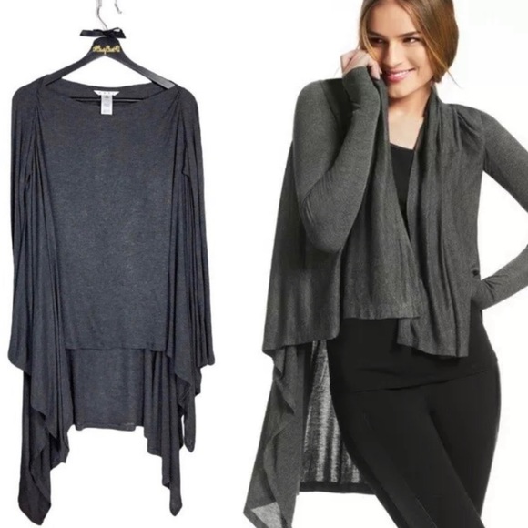 CAbi Tops - Cabi Gray Asymmetrical Topper Tunic Top Medium